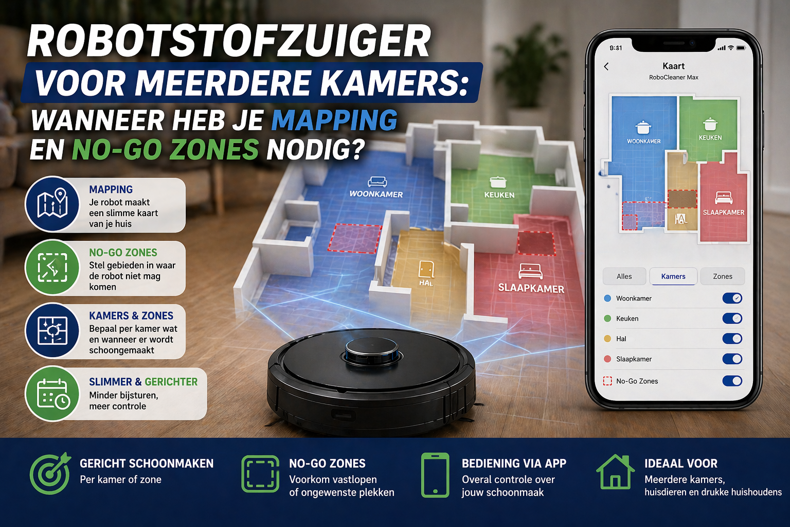 Robotstofzuiger voor meerdere kamers: wanneer heb je mapping nodig? | STEGA