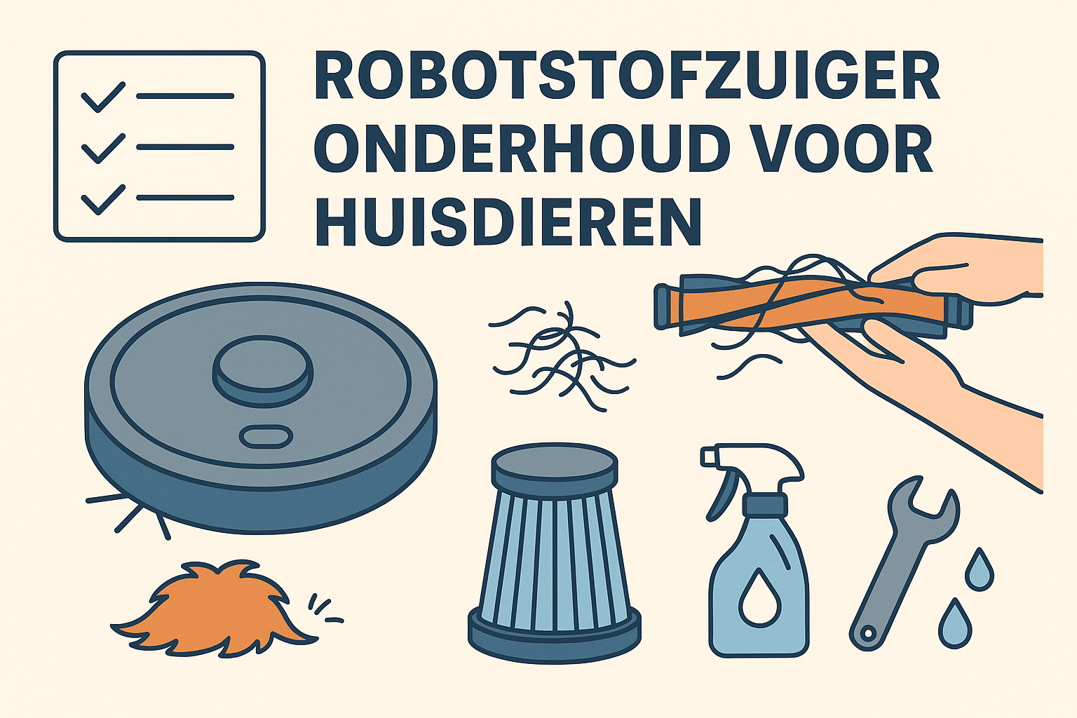 Robotstofzuiger onderhoud voor huisdieren