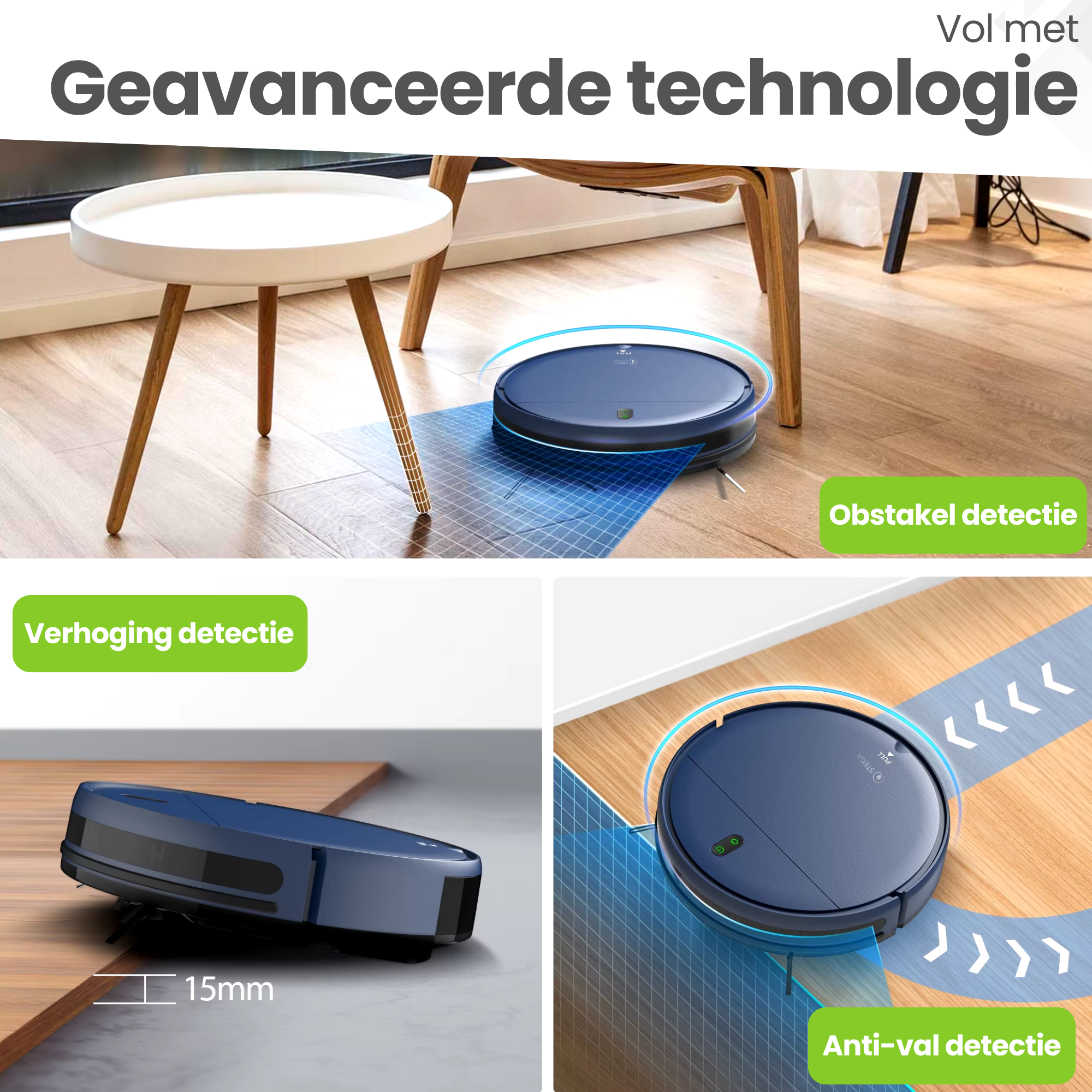 RoboCleaner 1400 - Robotstofzuiger met dweilfunctie