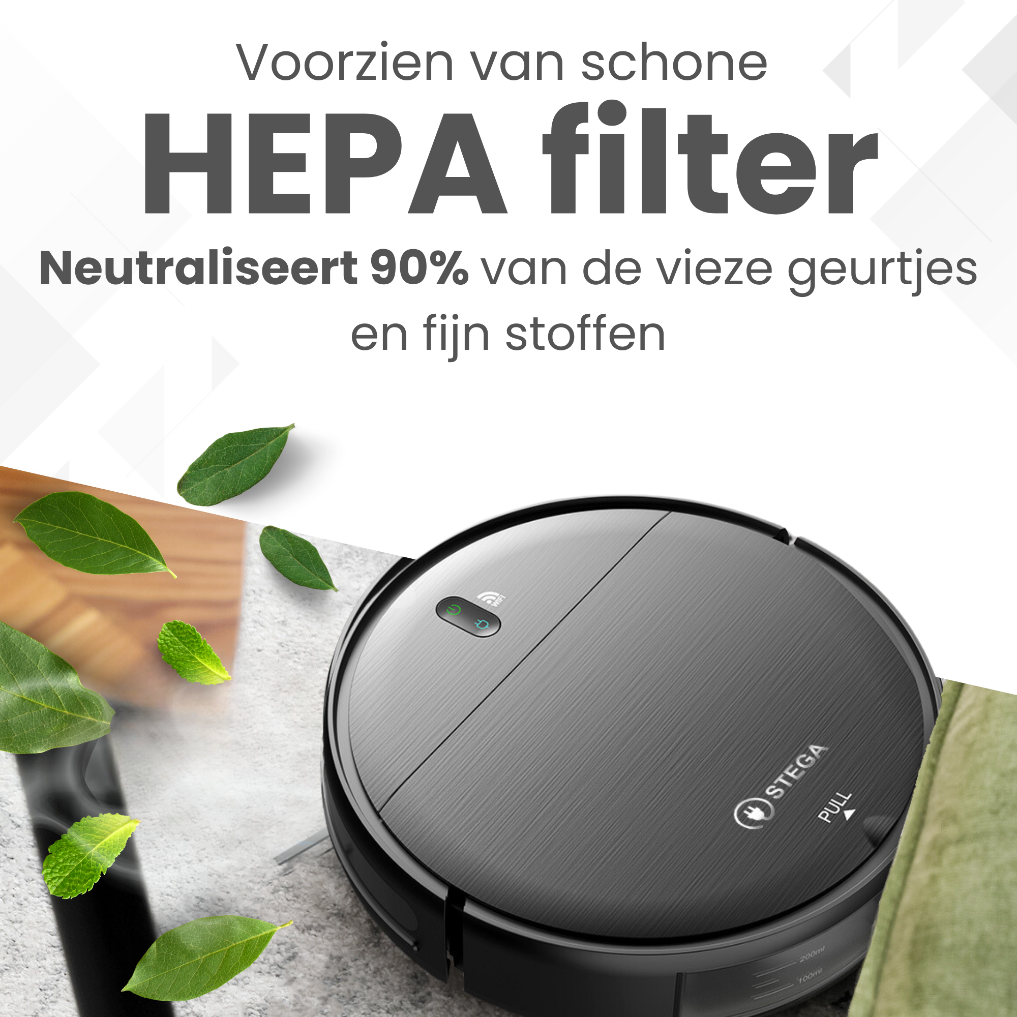 RoboCleaner 1400 - Robotstofzuiger met dweilfunctie