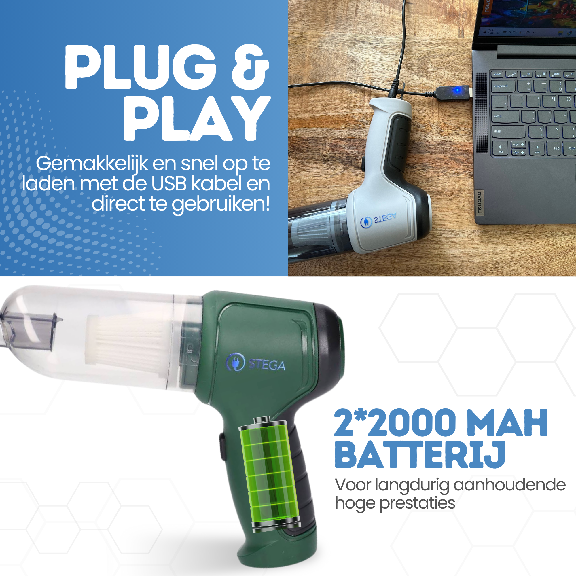 3-in-1 - Handheld vacuum cleaner