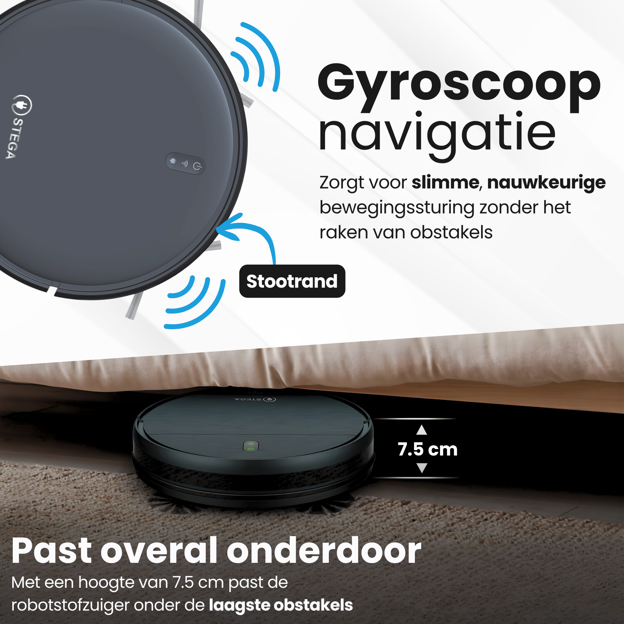 RoboCleaner 1400 - Robotstofzuiger met dweilfunctie