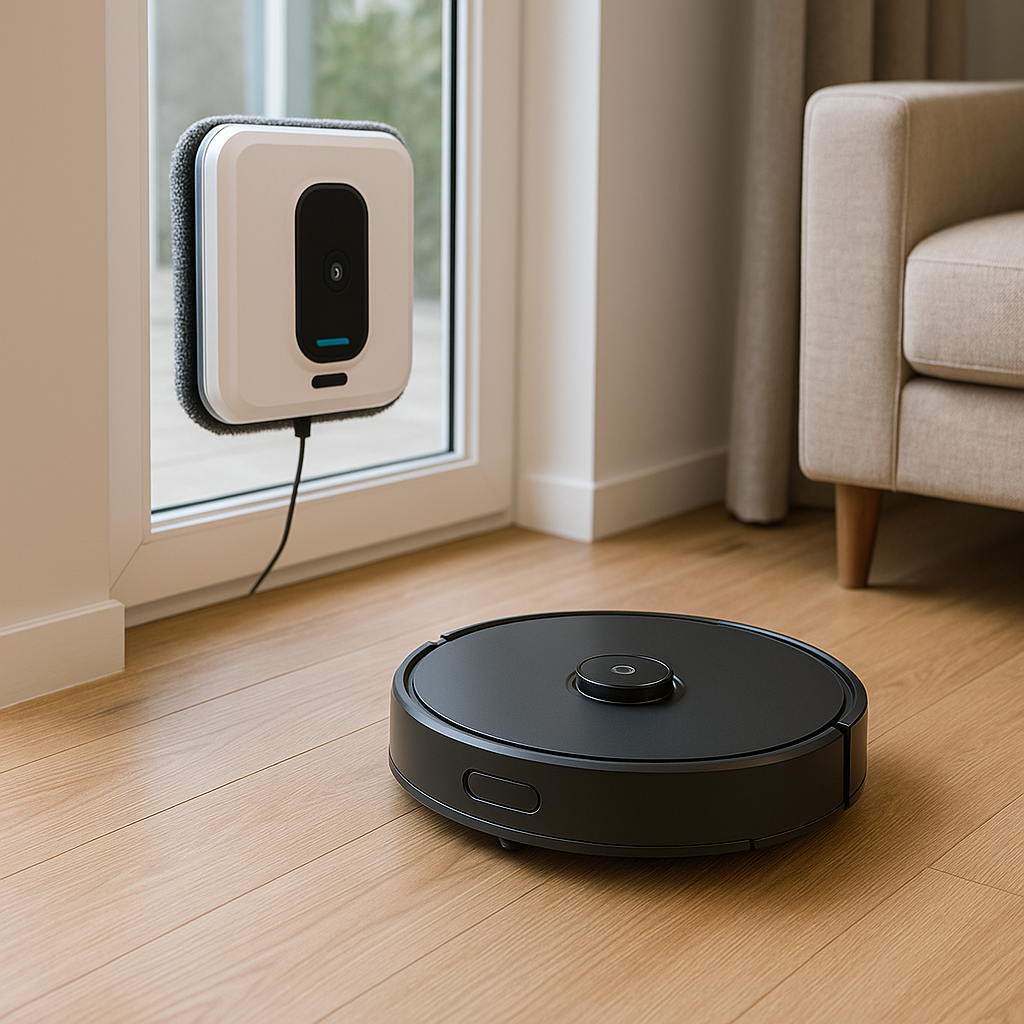 Hoe twee robots je ramen én vloeren automatisch schoon houden.