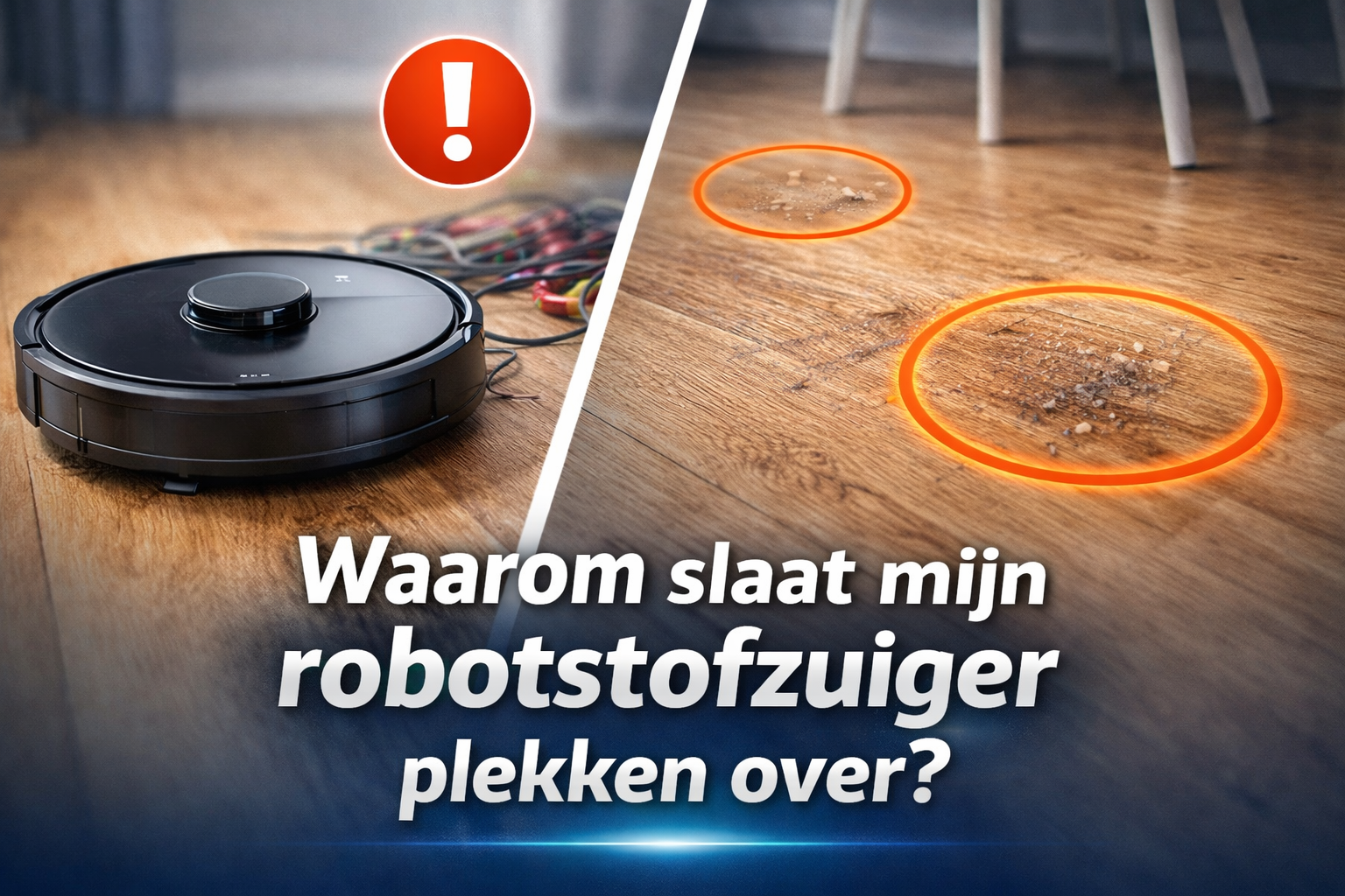 Waarom slaat mijn robotstofzuiger plekken over?